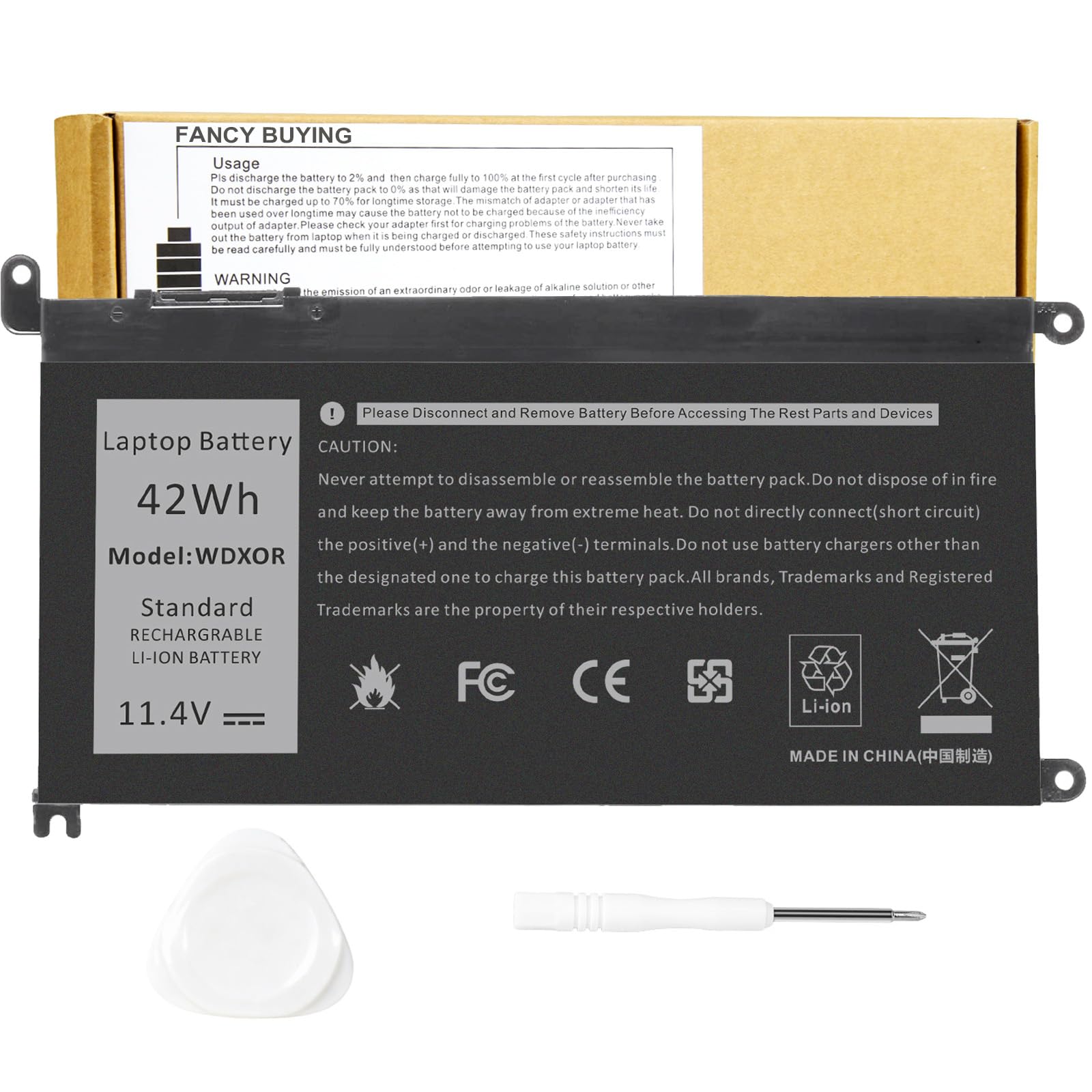Amazon.com: WDX0R 42Wh Laptop Battery Replacement for Dell